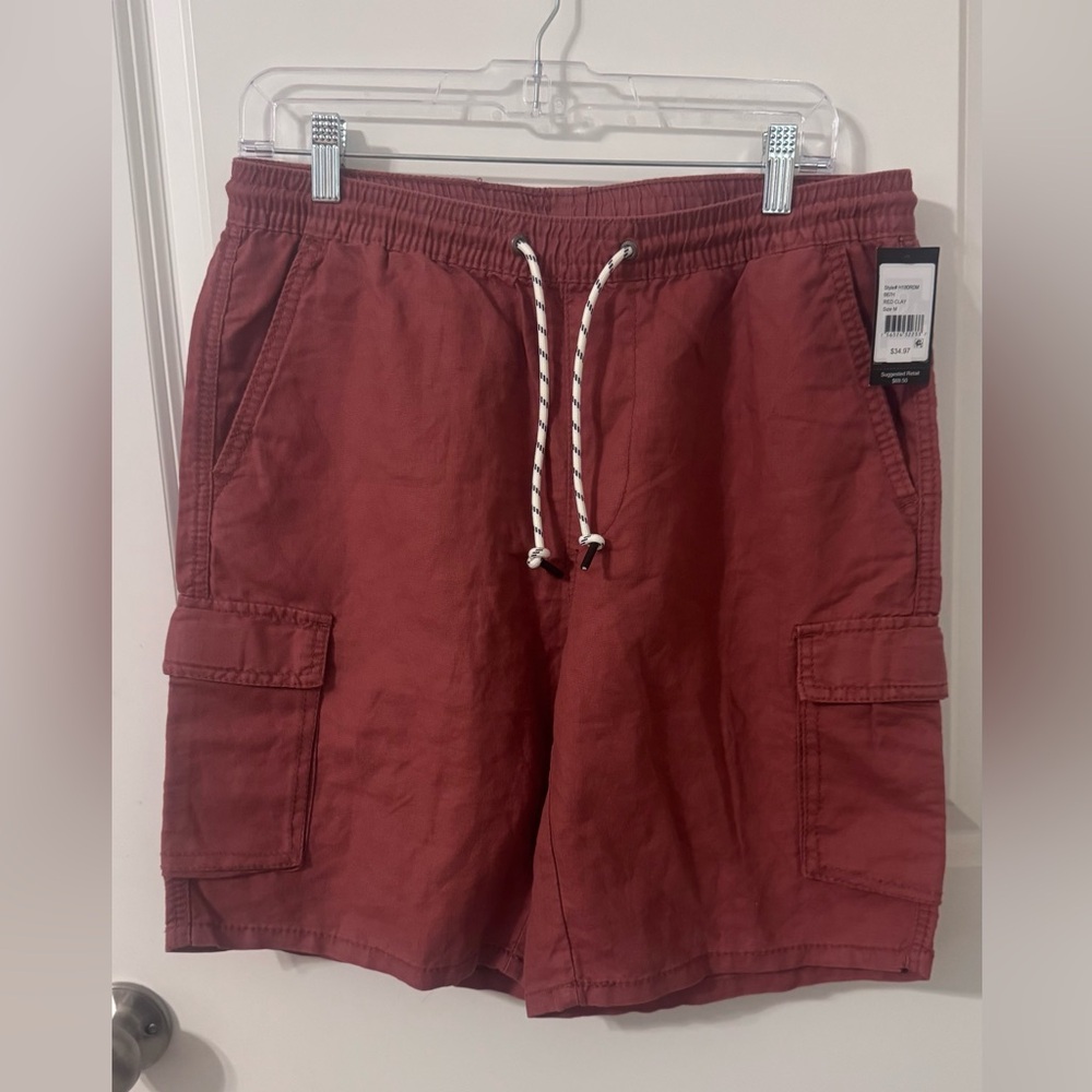 Men's Red Cargo Shorts